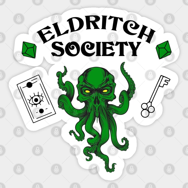 Eldritch Society Sticker by highcouncil@gehennagaming.com